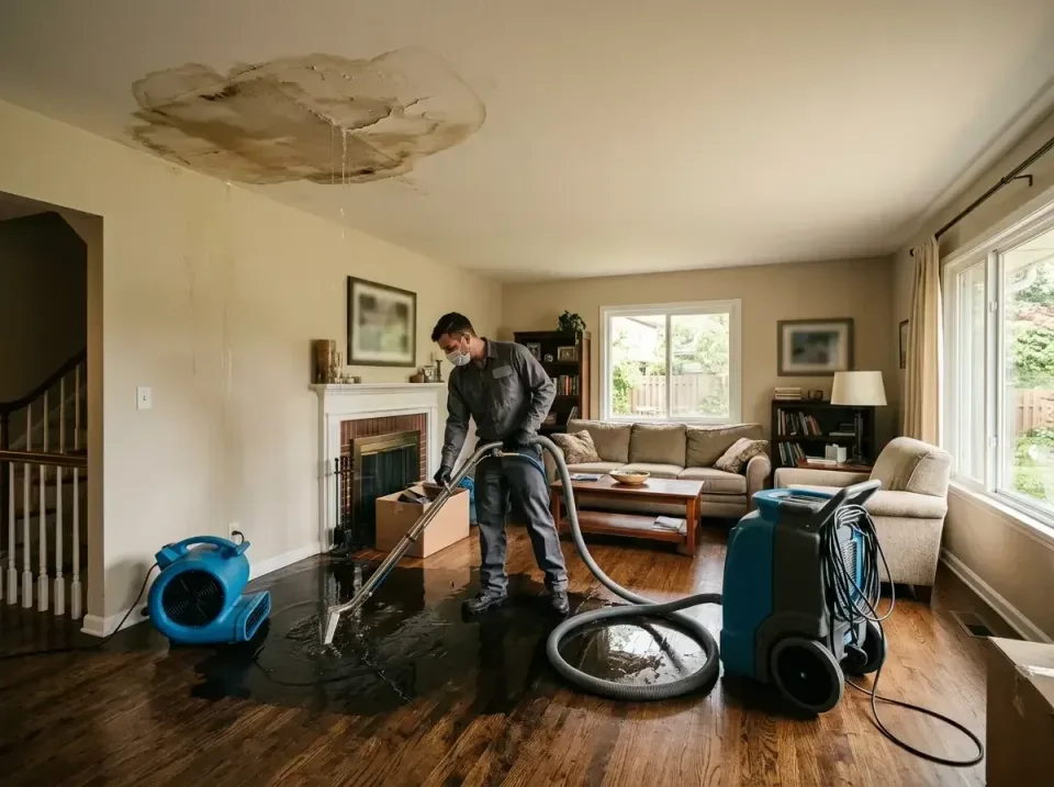 attic-pipe-burst-ceiling-drip-008 — frequently asked questions, Water Damage Restoration & Carpet Care in Clarksburg, MD